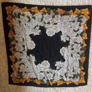 Chanel floral silk scarf